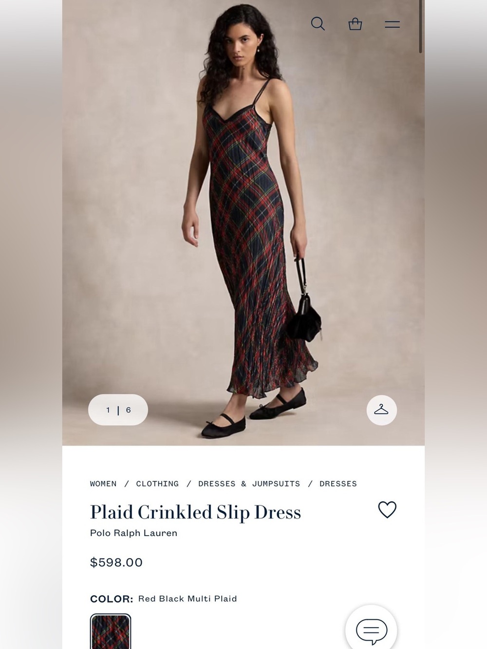 Polo Ralph Lauren Plaid Tartan Crinkle Pleated layered maxi dress SZ M / 8 / 10 - Picture 14 of 15